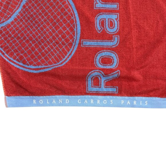 2006 French Open Tennis Roland Garros Paris Towel Red Blue 37.5" x 24.5" - Picture 3 of 5